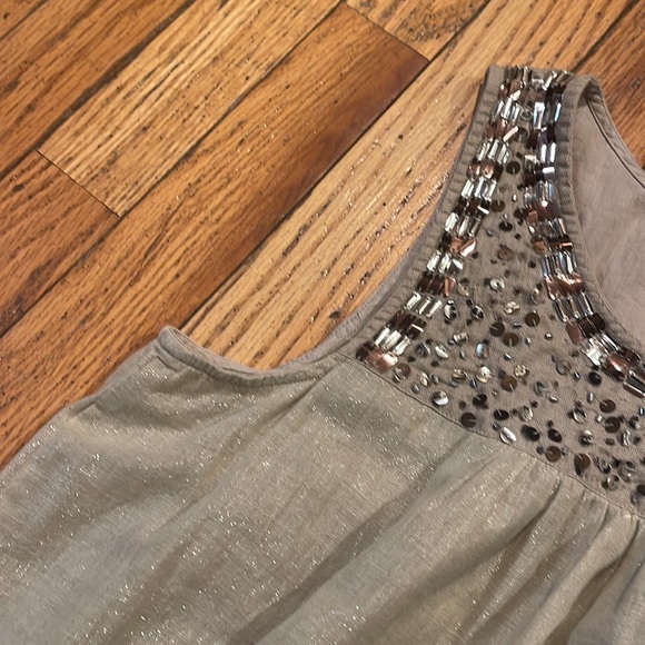 Chaudry kc size large Tan sequence top - Picture 3 of 4